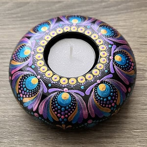 Mandala Round Candle Holder 198