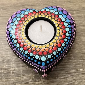 Mandala Love Heart Candle Holder 214
